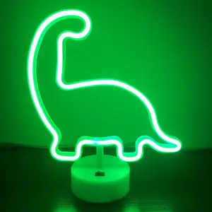 Kanlong Dinosaur Designs Acrylic Luminous Neon Led Signature Customizable small Neon Light for Bedroom Wedding Party