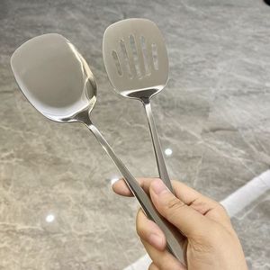 Ensemble d'ustensiles de cuisine en acier inoxydable : mini spatule, spatule à frire, cuillère à soupe et cuillère ajourée pour la cuisine en dortoir et à domicile - Product Image 1