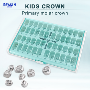 48 pezzi denti per bambini adulti temporanei molari primari in acciaio inox ortodontico denti pediatrici corone bretelle materiali odontoiatria - Product Image 2