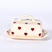 Série Cœurs de la Saint-Valentin – Vaisselle en grès céramique peinte à la main au design moderne et élégant, fabriquée au Guangdong, écologique et durable