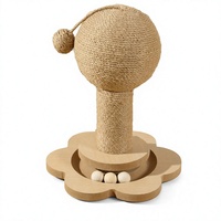 Tour à gratter pour chat en sisal tournesol, classique, durable, écologique, arbre à chat pour intérieur, salon, bureau