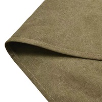 Celemek tukang cukur pria dan wanita, celemek kanvas untuk Barista pelayan kulit saku besar celemek kerja kustom