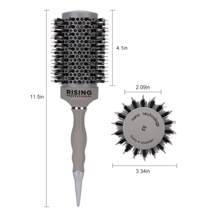 Brosse ronde en céramique thermique nano et technologie ionique avec poils de sanglier pour le brushing, le coiffage, le bouclage - Dia : 53 mm - Product Image 2