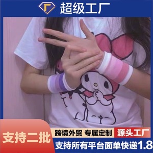 Soporte para muñeca, muñequera transpirable de algodón para mujer, deportes, Yoga, correr, ejercicio, Fitness, tamaño Universal, par, color rosa melocotón - Product Image 5