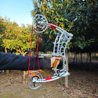 Arc à poulies Little Monster 17" entre axes, usiné CNC, 30-75lbs, pour tir à billes d'acier et flèches
