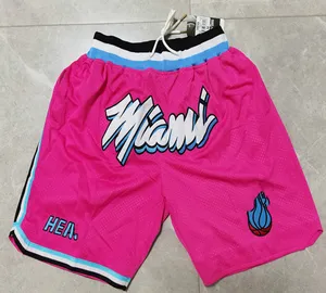 Großhandel miami basketball uniformen-Herren Miami City Edition genähte Basketball Jersey Shorts benutzer definierte Discount schwarz Heat Uniformen