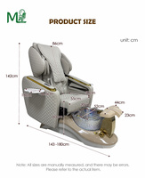 Meubles de spa de luxe sur mesure, chaises de spa pour les pieds, fauteuil de massage électrique pour pédicure et ensemble de table de manucure pour salon de manucure