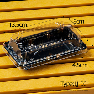 Venta caliente de plástico desechable de grado alimenticio japonés Sushi Takeaway Box con tapa Sushi <span class=keywords><strong>Container</strong></span> para embalaje - Product Image 4