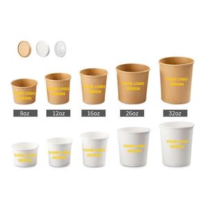 Tốt bán 8oz 12oz dùng một lần không thấm nước súp bồn Kraft tông súp <span class=keywords><strong>container</strong></span> cho lấy đi - Product Image 2