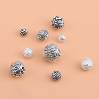 Perles d'espacement rondes d'animaux en argent Sterling 925 uniques PI xiu perle en vrac pour Bracelet collier accessoires en gros