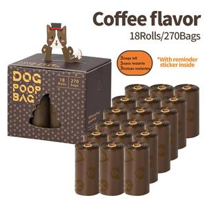 Bolsa de Basura Biodegradable para Mascotas con Aroma a Café, Ecológica y Personalizable de Alta Calidad, Dispensador de Bolsas para Excrementos de Perro para Pasear Perros - Product Image 1