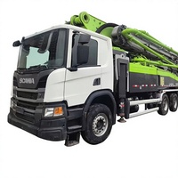 Pompe à béton mobile sur camion diesel d'occasion ZOOMLION 52 m à vendre