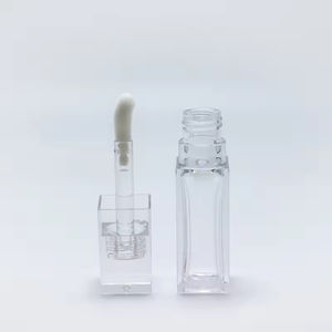 Envases Personalizados de Tubos Cuadrados Transparentes de 10 ml para Brillo Labial, Tubos Cosméticos para Brillo Labial y Rubor con Pincel Grande - Product Image 4