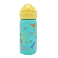 PINKAH Vaso Térmico Infantil de Doble Pared con Aislamiento al Vacío, Diseño OEM Impreso en 3D, 350 ml, 12 oz, con Pajita