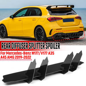 Nuevo Difusor de Parachoques Trasero con Alerón Tipo Aleta de Tiburón para Mercedes Benz W177 V177 A35 A45 AMG 2019-2022, Divisor de Chasis Trasero - Product Image 1