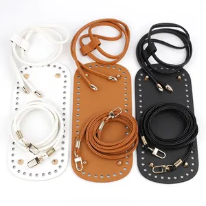 3 buah/set tas bahu kulit PU pengganti tali bawah untuk DIY tali serut aksesori jahit tas tangan
