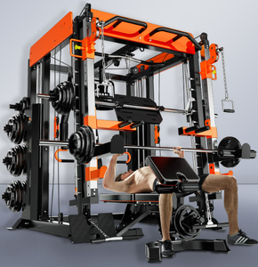 Équipement de fitness à domicile Smith, rack de squat multifonctionnel intégré en acier et machine d'entraînement pour les exercices de gym - Product Image 2