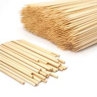 Bâtonnets de barbecue en bambou de qualité supérieure, couleur naturelle, écologiques, biodégradables, longueur 12-50 cm, bâtonnets en bambou pour barbecue
