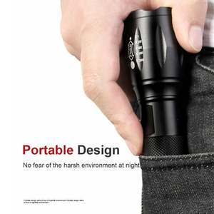 Siêu Sáng LED Đèn Pin USB Có Thể Sạc Lại Zoomable Chiến Thuật Ngọn Đuốc Ngoài Trời Không Thấm Nước Dài Khoảng Cách Cắm Trại Làm Việc Ánh Sáng - Product Image 2