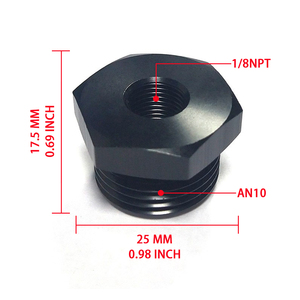 Adaptador de Rosca de Aluminio JXSS011H AN10 a 1/8NPT, Conector Hexagonal para Motor, Conector de Rosca para Manguera AN, Junta de Tubería para Enfriador de Aceite Modificado - Product Image 1