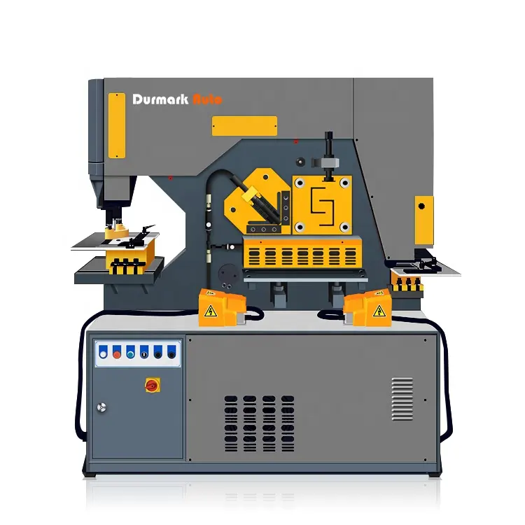 Durmark Hydraulic ironworker with metal steel plate angle cutting hole punching combined iron worker shearing in Lower price