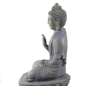 15.7 인치 Reefone 예술 정원 장식 순수 머리 실물 크기 수지 돌 부처님 동상 budda 그림 야외 장식품 인테리어