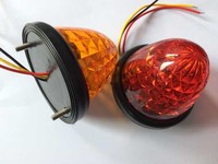 Feu de position latéral LED 12-24V pour camion et remorque, étanche IP67, vert, bleu, ambre, rouge, blanc
