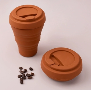 Vaso de Viaje Plegable de Silicona con Tapa - Product Image 6