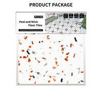 Papier de sol en PVC imperméable à prix d'usine pour une rénovation rapide de la cuisine et de la salle de bain, autocollant de sol auto-adhésif