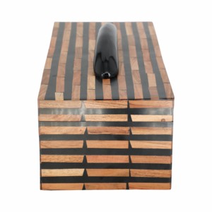Scatola Decorativa Rettangolare con Manico a Corno, Moderna Scatola Portaoggetti in Resina per Gioielli e Ricordi, per Arredamento Casa - Product Image 3