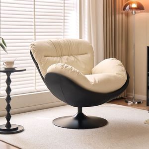 Sillón Moderno Minimalista Tipo Cáscara de Huevo con Base Giratoria para Sala de Estar, Uso Doméstico, Chaise Longue - Product Image 4