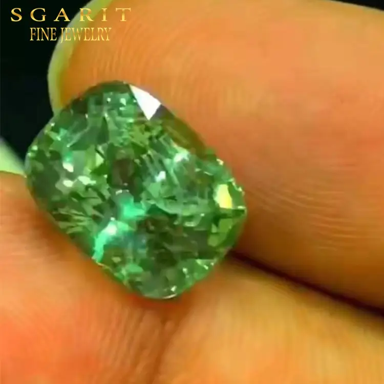 SGARIT color change precious rare gemstone for customized jewelry 10.58ct natural chrysoberyl Alexandrite loose stone