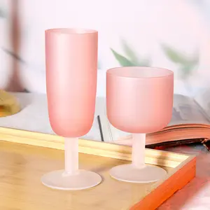 मध्यकालीन सूर्यास्त कप गुलाबी पाले सेओढ़ लिया ग्लास क्रिस्टल जाम लघु रेड वाइन ग्लास विंटेज छोटे शराब गिलास