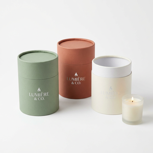 Caja de Cartón Cilíndrica Biodegradable de Lujo para Velas Aromáticas Personalizadas, Embalaje en Tubo de Papel para Regalos de Fragancias para el Hogar, Directo de Fábrica - Product Image 1