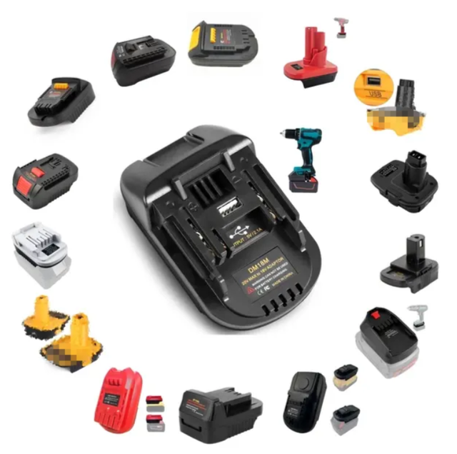 Li-ion Battery Adapter Plastic Convert for Brand Electric Power Tool 18V-20V Different Cordless Drill Tool Battery Replacement