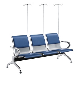 كرسي انتظار مريح بثلاثة مقاعد من الجلد الصناعي للعيادات الطبية الحديثة والمستشفيات وردهات المطارات - Product Image 4