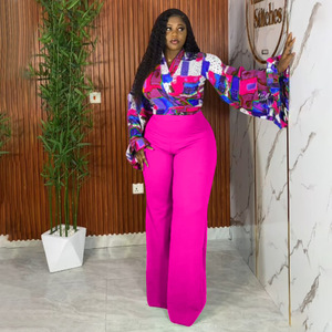 American Wide Leg Pants <strong>Set</strong> Casual 2 Piece <strong>Lounge</strong> <strong>Set</strong> Women <strong>Plus</strong> <strong>Size</strong> 2 Piece Pants <strong>Set</strong> - Product Image 4