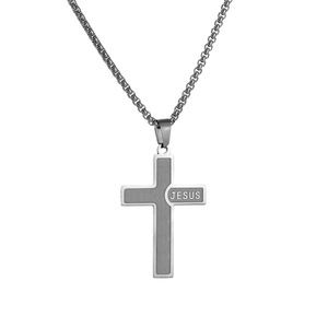 Nuevo proveedor, cadenas chapadas en oro de 18 quilates de acero inoxidable simples basadas en la <span class=keywords><strong>fe</strong></span>, colgantes cruzados, collares con joyería cruzada, venta al por mayor - Product Image 5
