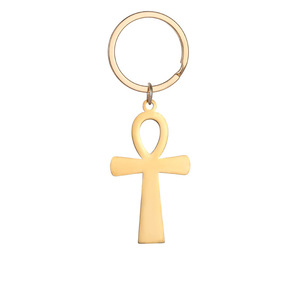 Vente chaude ancien symbole égyptien <span class=keywords><strong>Ankh</strong></span> porte-clés métal croix porte-clés - Product Image 6