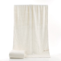 Serviette de bain en fibre de bambou avec logo personnalisé, 500 GSM, grande taille 70x140 cm, douce, absorbante, écologique, pour hôtel, maison, spa