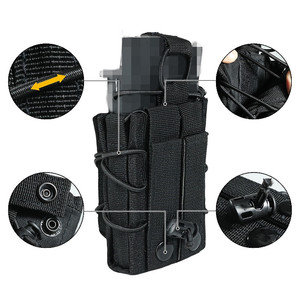 Portacargador Doble Táctico para Cinturón, Compatible con MOLLE, para Cargadores de 9mm y 5.56, Portacargador de Nailon para Paintball con Retención Elástica - Product Image 4