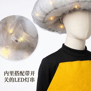 Costume de cosplay éclair pour enfants, combinaison avec coiffe nuage lumineuse, pour 8 à 13 ans, tenue de spectacle d'Halloween - Product Image 2