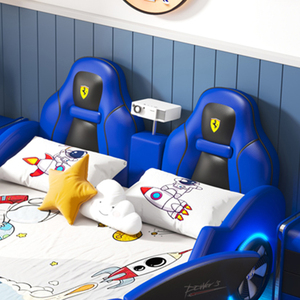 Letto per bambini ragazzo auto nuovo in legno massello ragazzo casa letto singolo cartone animato ragazzo camera da letto letto per bambini - Product Image 4