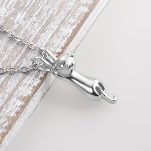 Kalung Guci untuk Abu Hewan Peliharaan, Liontin Kalung Guci Baja Anti Karat untuk Anak Anjing, Kenang-kenangan Peringatan Hewan Peliharaan - Product Image 1