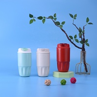 Mug à café isotherme en acier inoxydable de 450 ml, tasse de voyage à large ouverture, couvercle à ouverture facile à une main, anti-fuite, tasse de bureau