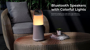 Batería recargable de gama alta con acabado dorado/negro de sincronización multihabitación, altavoces resistentes al agua para uso familiar al aire libre CE/FCC/RoHS - Product Image 2