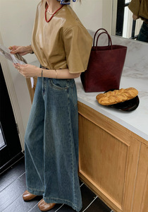 <span class=keywords><strong>Pantaloni</strong></span> Denim a Gamba Larga da Donna Realizzati in Tessuto Alla Moda, Trendy, Retrò e Casual, Comodi, <span class=keywords><strong>Morbidi</strong></span> e Traspiranti - Product Image 6