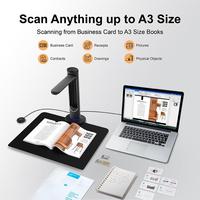 Scanner de documents A3 haute résolution 48MP avec fonction Texte-Voix 4K 30fps USB pour le bureau et la maison