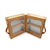 Nouvelle boîte cadeau magnétique vintage haut de gamme créative avec plateau compartimenté et puits de lumière