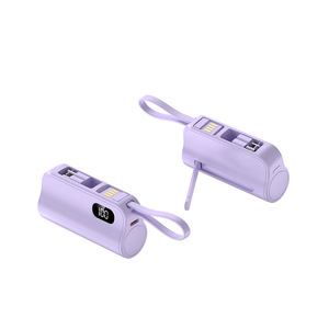 Batería Externa Compacta de 5000mAh con Cable USB Tipo C Integrado para Viajes y Uso Diario - Product Image 3